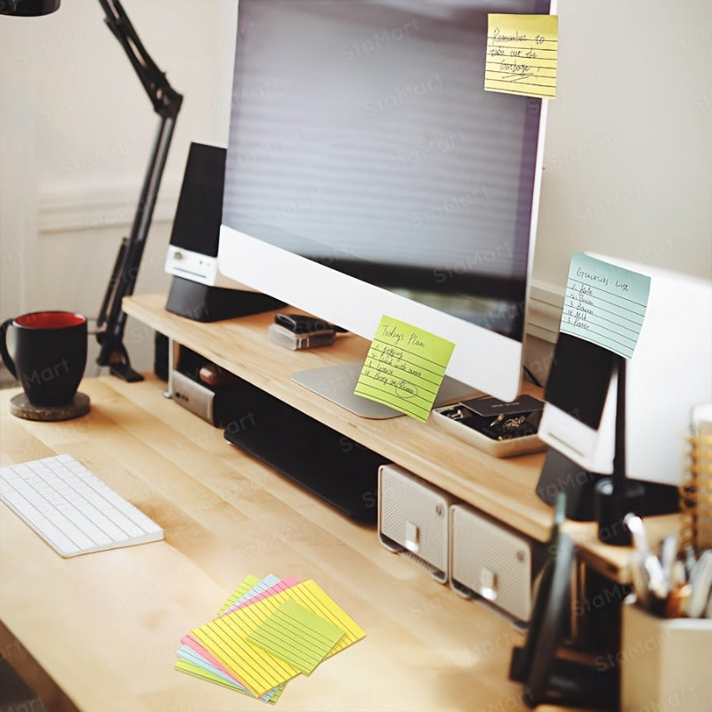200-Sheet Sticky Notes Set In 4 Colors - Large & Small, Easy Post For Office, Home, School - Ideal For Marking, Writing & Memos Note Pads Sticky Note Pads
