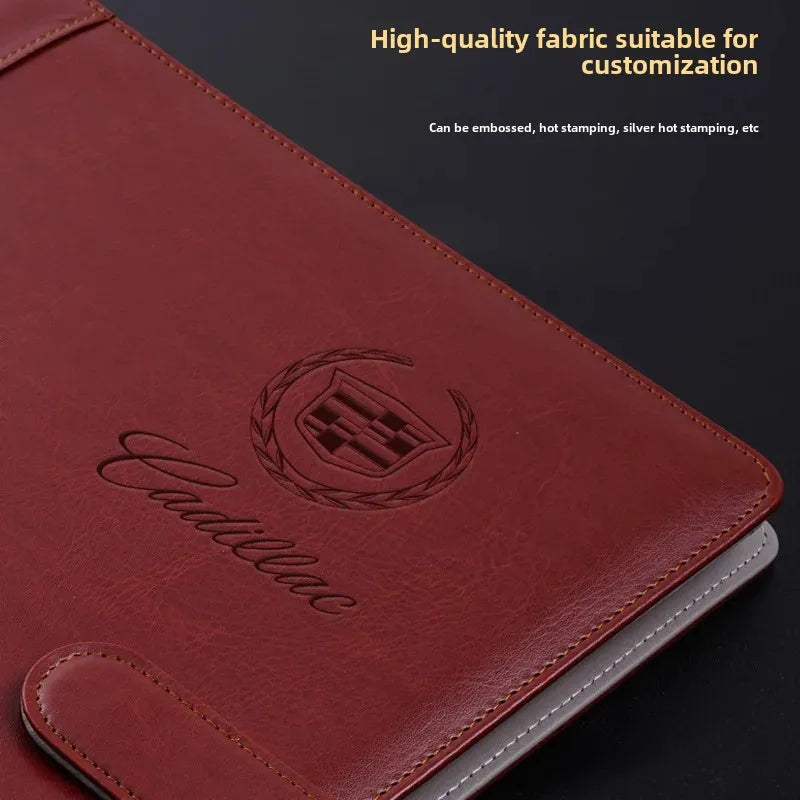 A4 Leather File Folder Custom Business Office Binder Sales Contracts Single Page Folder For Real Estate Transactions
