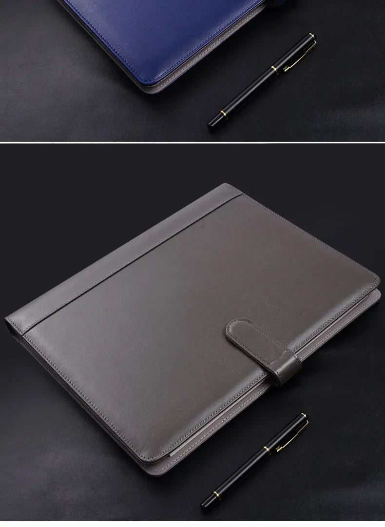 A4 Leather File Folder Custom Business Office Binder Sales Contracts Single Page Folder For Real Estate Transactions