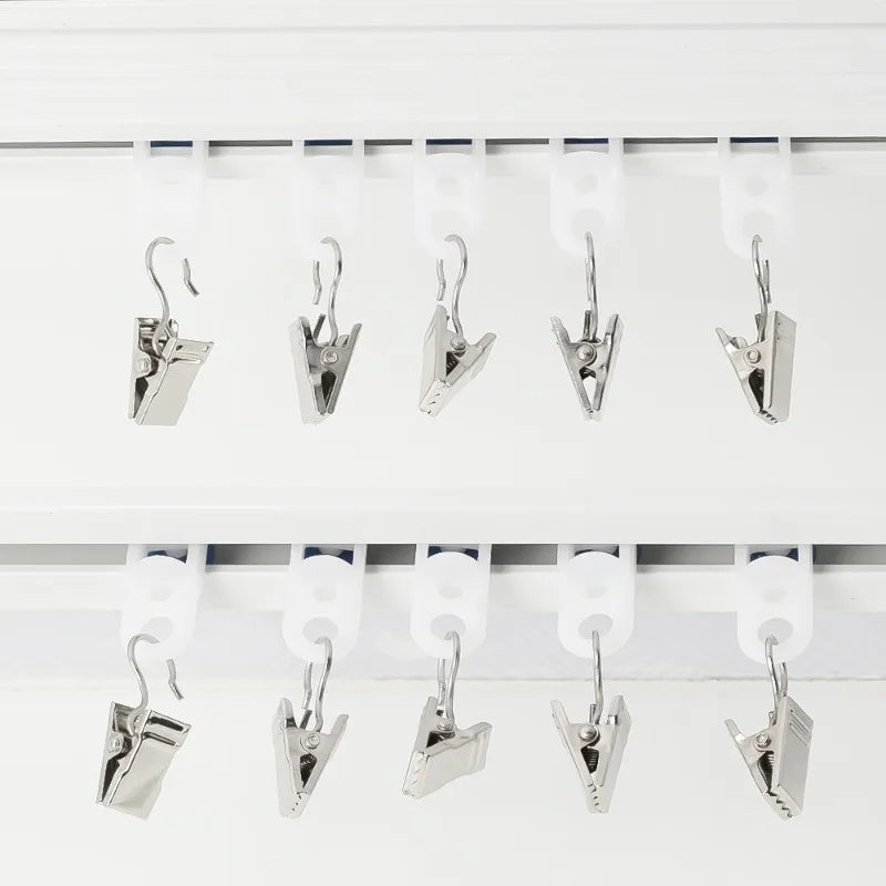 10/50Pcs Metal Mini Curtain Clips with Hook Multifunctional Shower Curtain Hook Home Photos Decoration Clips Window Accessories