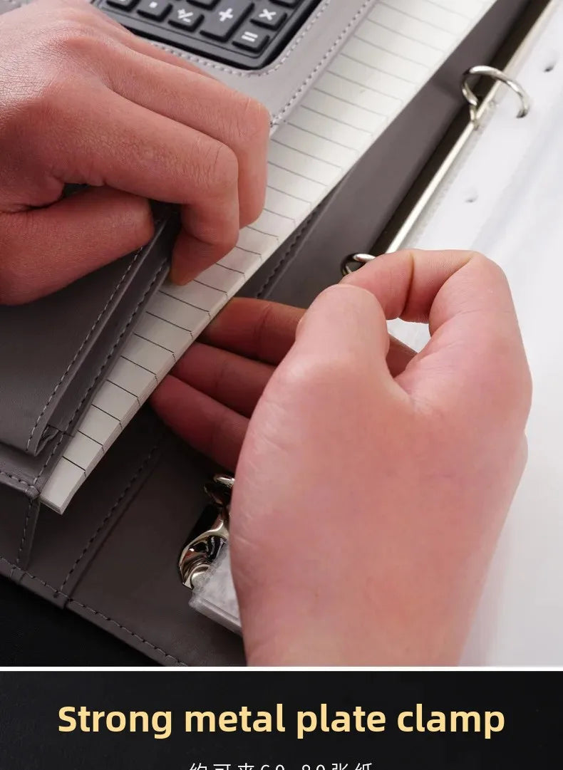 A4 Leather File Folder Custom Business Office Binder Sales Contracts Single Page Folder For Real Estate Transactions