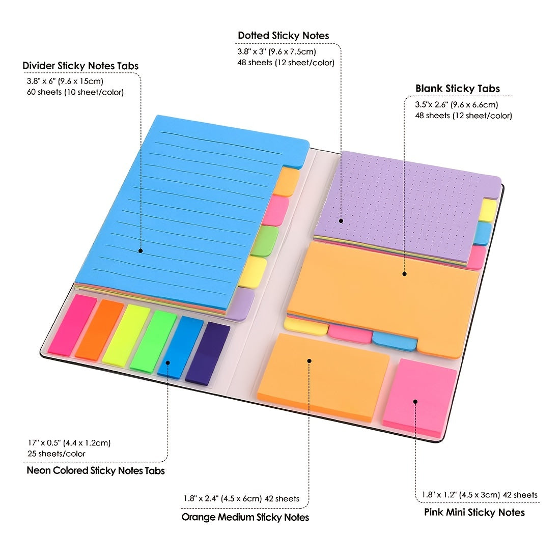 402-Sheet Kraft Paper Notebook Set - Premium Office Stationery for Planner, Bullet Journaling, Notebook, Textbook, Calendar, School, and Home Office Supplies with Sticky Notes and Notepad